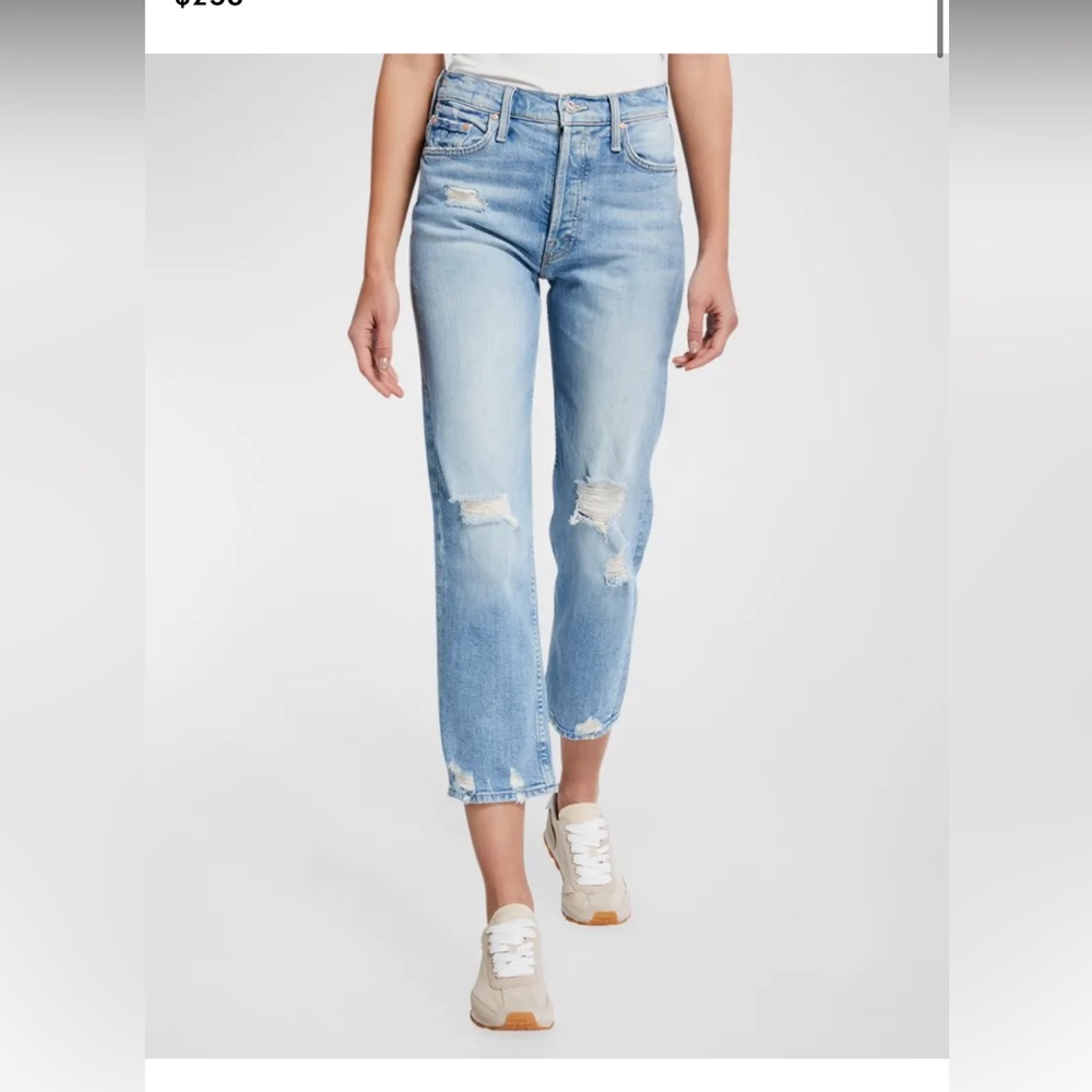 MOTHER the Tomcat High-Rise Distressed Jeans size 24